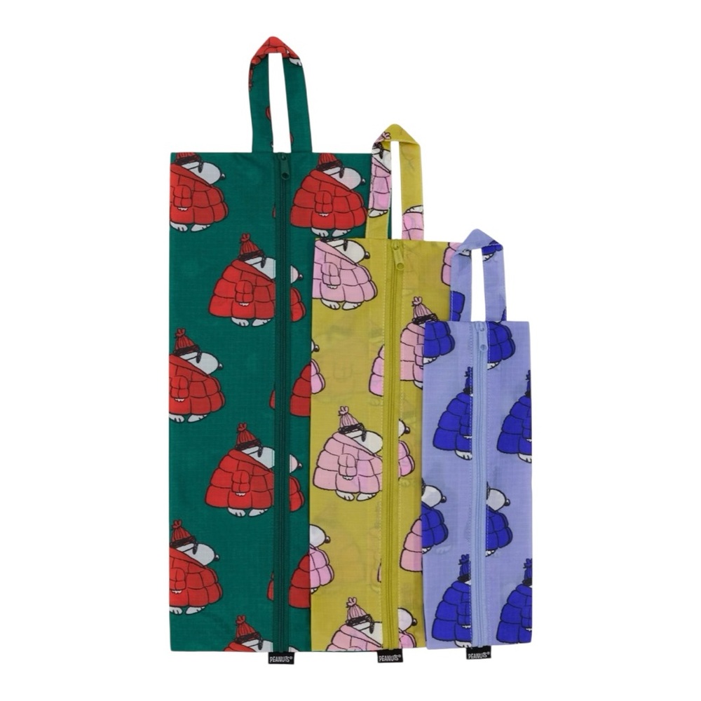BAGGU X Peanuts 3D Zip Set With Puffer Snoopy